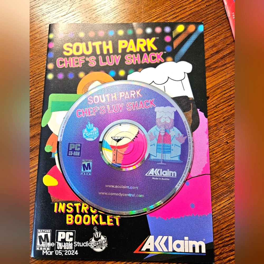 South Park Comedy Central Chef's Luv Shack PC CD-ROM Game Windows 95 98